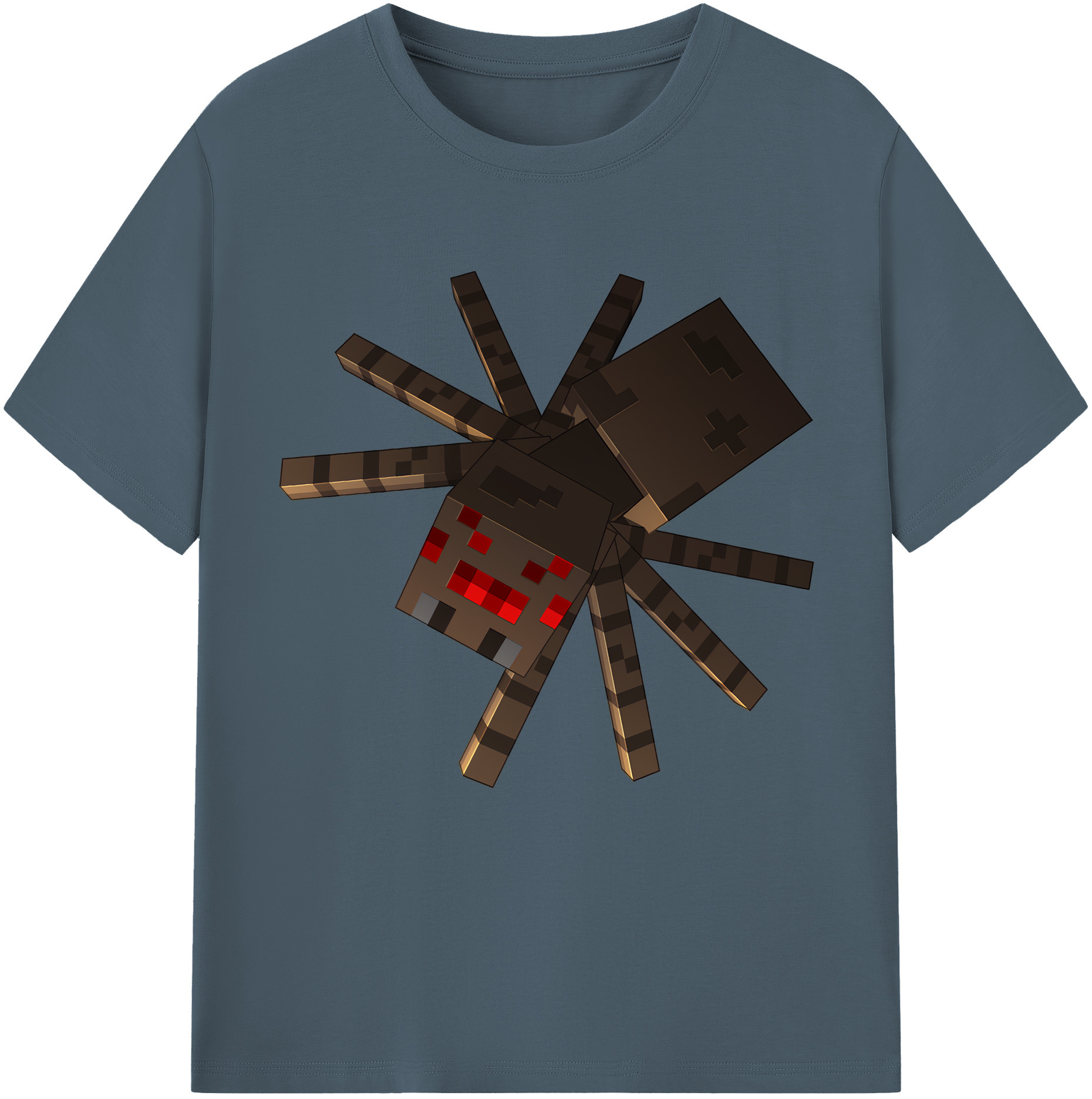 （画像用） マインクラフト ブロックの世界 Minecraft MC Block world 綿100％半袖Tシャツ（フロントプリント）